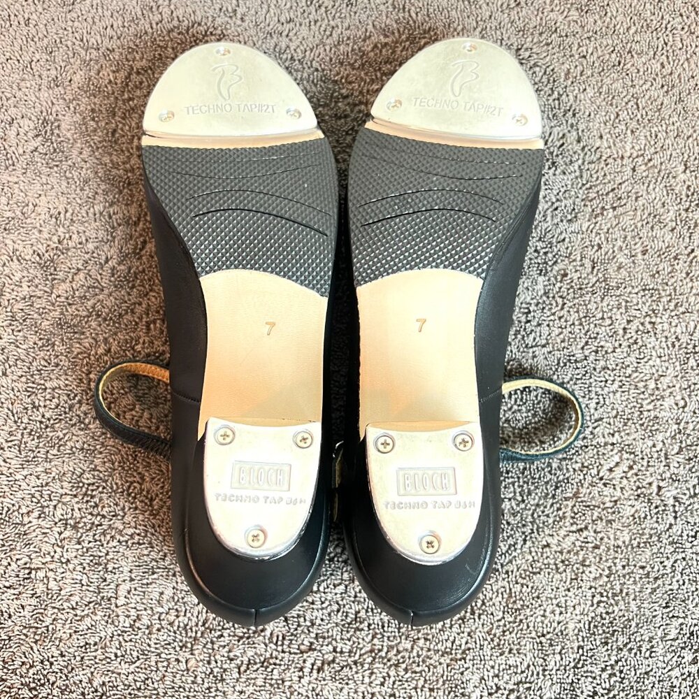 Bloch Womens Size‎ 7 S0323L Show Tapper Black Leather Mary Jane Tap Dance Shoes - Picture 9 of 15
